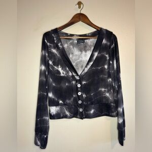 LATC B&W Tie Dye Cloud Cardigan size medium